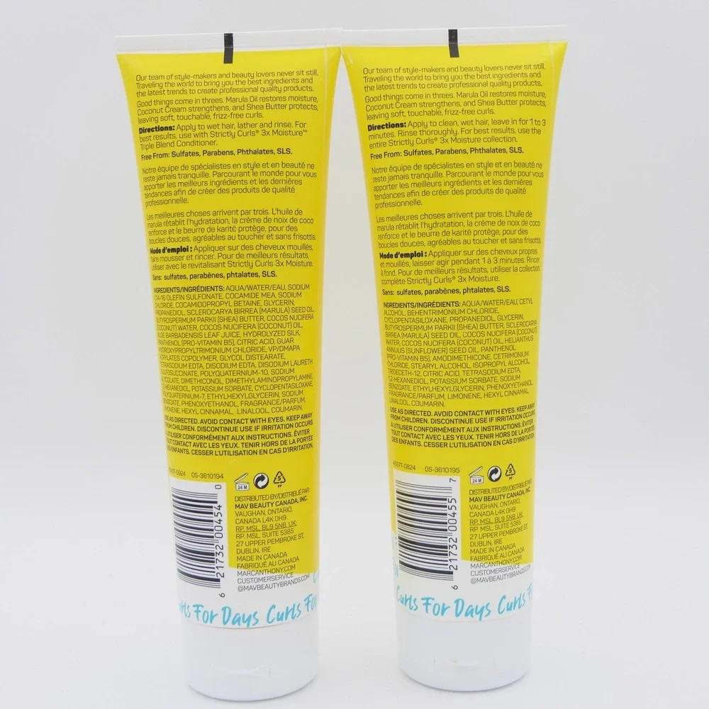 Marc Anthony Strictly Curls Triple Blend Shampoo & Conditioner Set 8.45 oz Ea